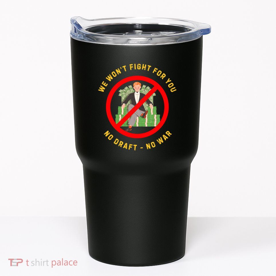 Anti War Selective Service Draft Vintage Peace Tumbler