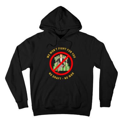 Anti War Selective Service Draft Vintage Peace Tall Hoodie