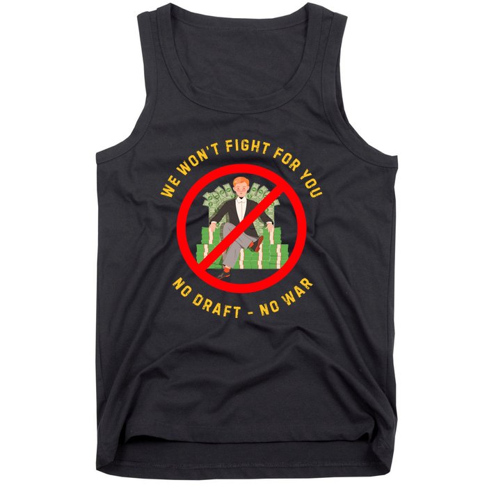 Anti War Selective Service Draft Vintage Peace Tank Top