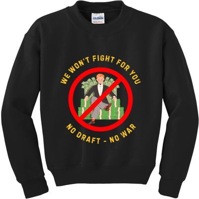 Anti War Selective Service Draft Vintage Peace Kids Sweatshirt