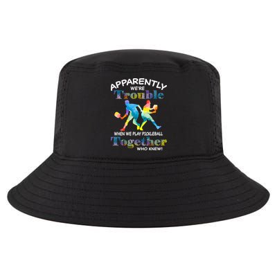 APPARENTLY WE'RE TROUBLE PICKLEBALL MEN Cool Comfort Performance Bucket Hat