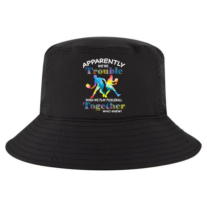 APPARENTLY WE'RE TROUBLE PICKLEBALL MEN Cool Comfort Performance Bucket Hat