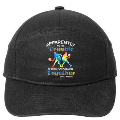 APPARENTLY WE'RE TROUBLE PICKLEBALL MEN 7-Panel Snapback Hat