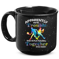 APPARENTLY WE'RE TROUBLE PICKLEBALL MEN 15oz Campfire Ceramic Mug
