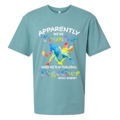 APPARENTLY WE'RE TROUBLE PICKLEBALL MEN Sueded Cloud Jersey T-Shirt