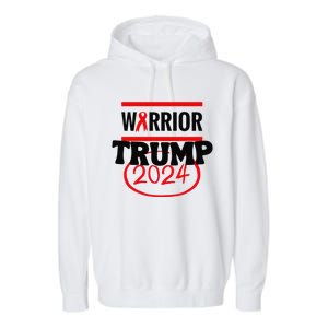 Awesome Warrior Trump 2024 Gift Garment-Dyed Fleece Hoodie