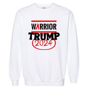 Awesome Warrior Trump 2024 Gift Garment-Dyed Sweatshirt