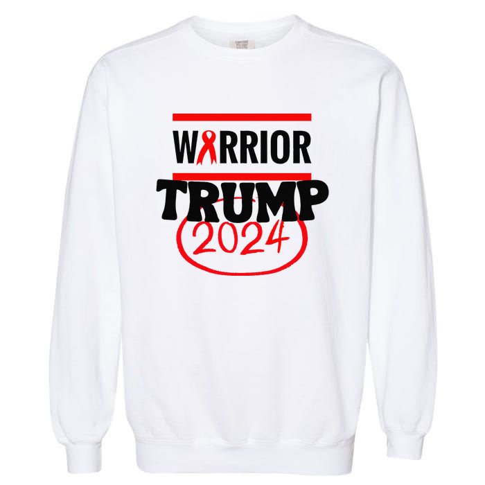 Awesome Warrior Trump 2024 Gift Garment-Dyed Sweatshirt