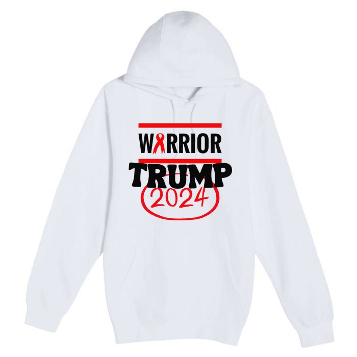 Awesome Warrior Trump 2024 Gift Premium Pullover Hoodie