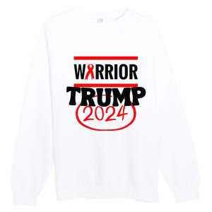 Awesome Warrior Trump 2024 Gift Premium Crewneck Sweatshirt