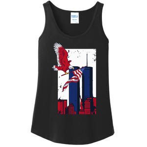 America World Trade Never Forget Ladies Essential Tank