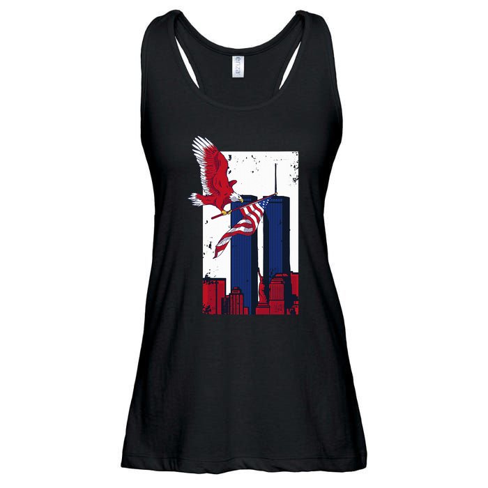 America World Trade Never Forget Ladies Essential Flowy Tank