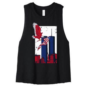 America World Trade Never Forget Women's Racerback Cropped Tank