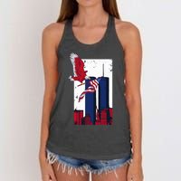 America World Trade Never Forget Women's Knotted Racerback Tank