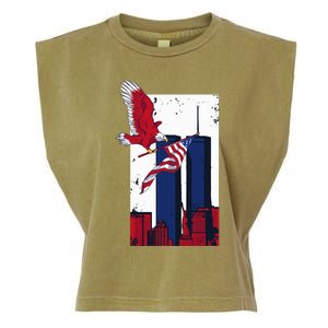 America World Trade Never Forget Garment-Dyed Women's Muscle Tee