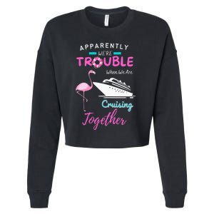 Apparently We're Trouble When We Are Cruising Together Cropped Pullover Crew