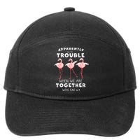 Apparently We're Trouble Flamingo 7-Panel Snapback Hat