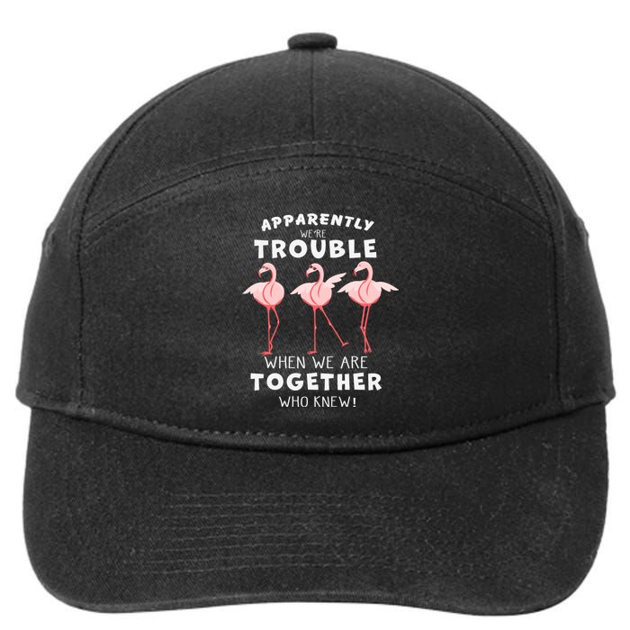 Apparently We're Trouble Flamingo 7-Panel Snapback Hat