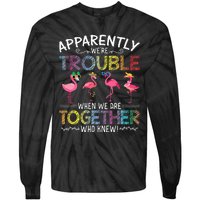 Apparently Were Trouble When We Are Together Who Knew Funny Tie-Dye Long Sleeve Shirt