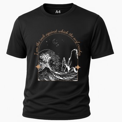 Against Which The Surf Crashes Performance Shirt