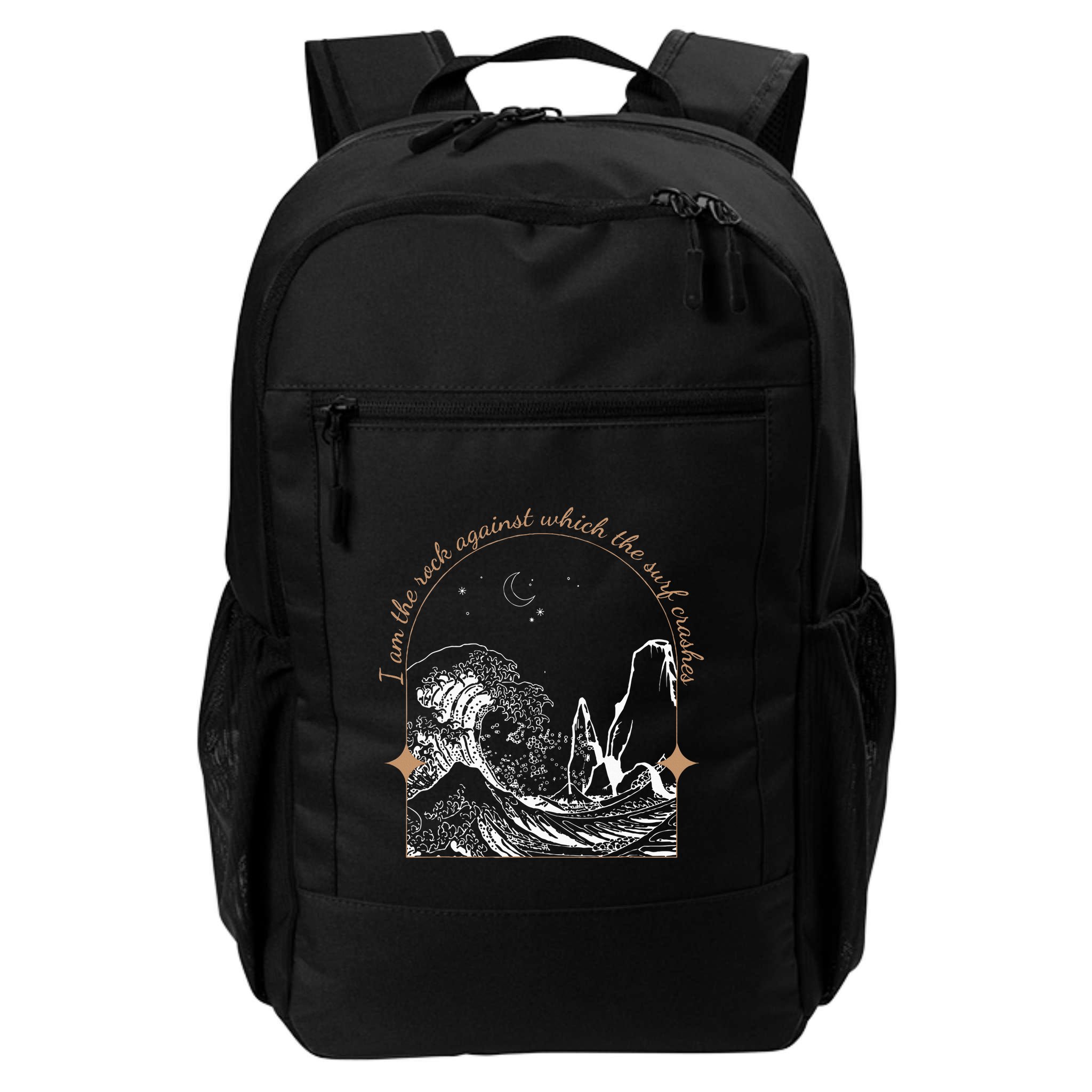 Against Which The Surf Crashes Backpack