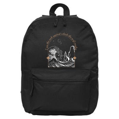 Against Which The Surf Crashes 16 in Basic Backpack