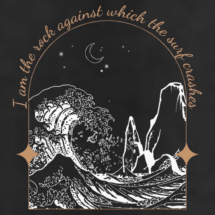 Against Which The Surf Crashes 25L Jumbo Tote