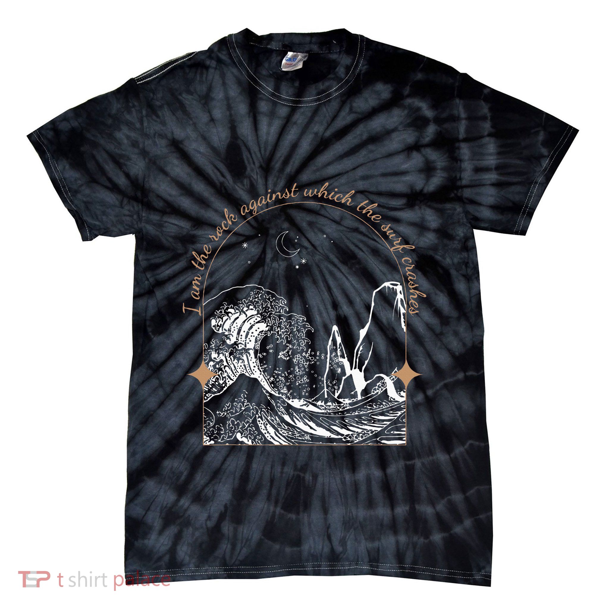 Against Which The Surf Crashes Tie-Dye T-Shirt