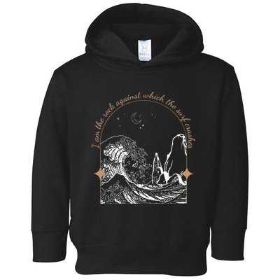 Against Which The Surf Crashes Toddler Hoodie