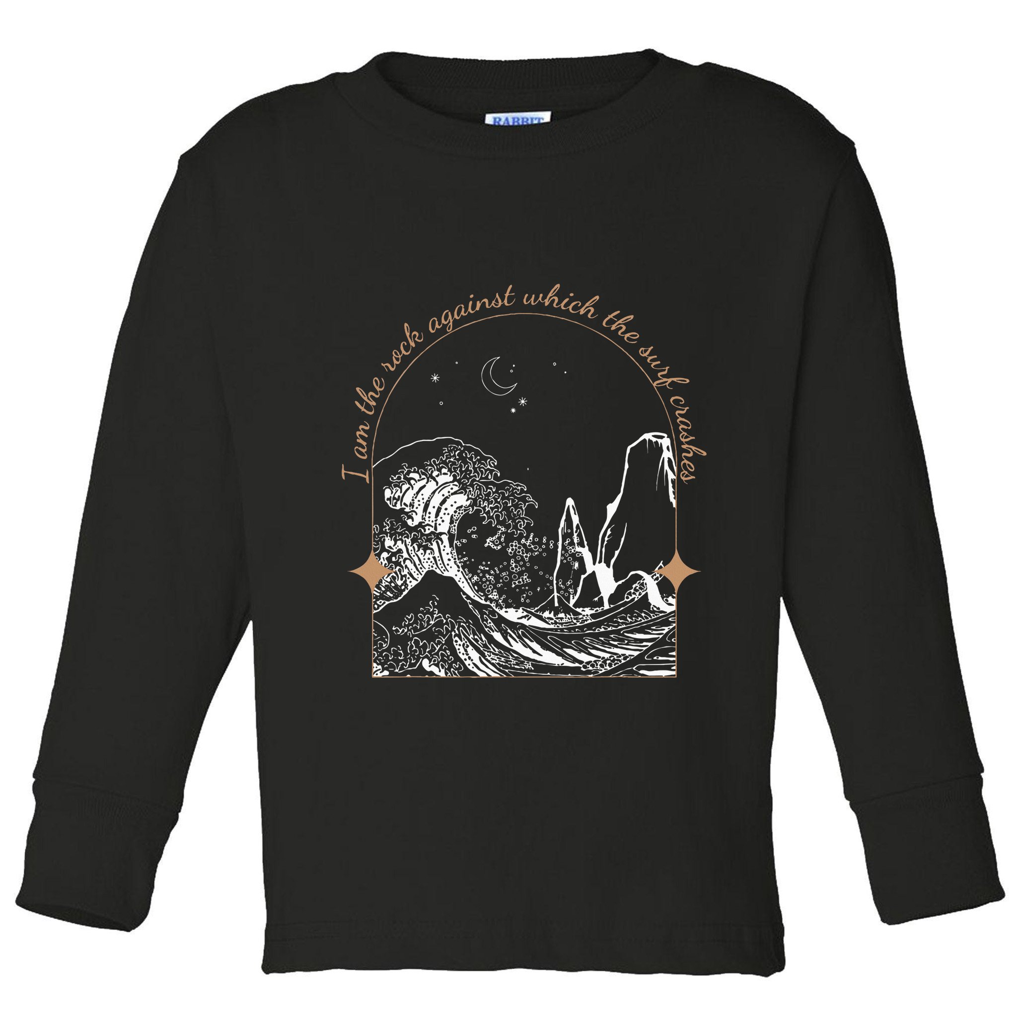 Against Which The Surf Crashes Toddler Long Sleeve Shirt