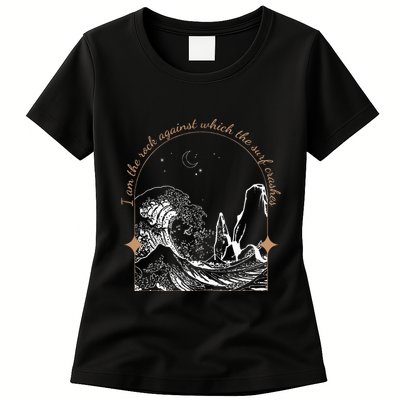 Against Which The Surf Crashes Womens T-Shirt
