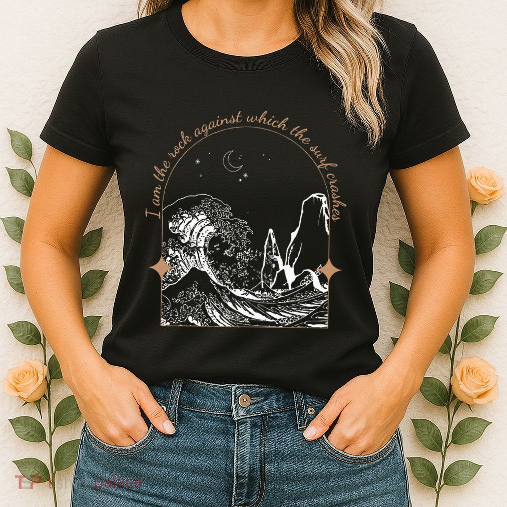 Against Which The Surf Crashes Womens T-Shirt