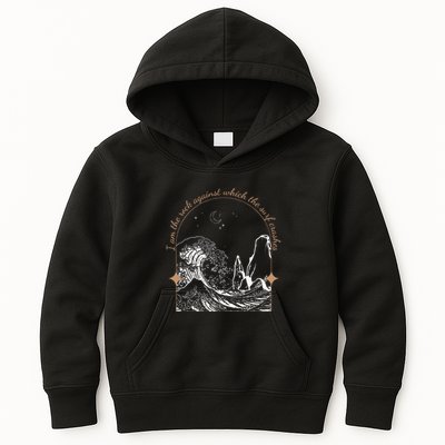 Against Which The Surf Crashes Kids Hoodie