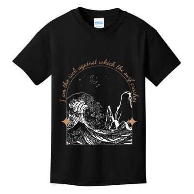 Against Which The Surf Crashes Kids T-Shirt