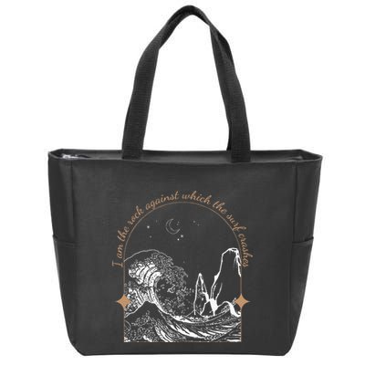 Against Which The Surf Crashes Zip Tote Bag