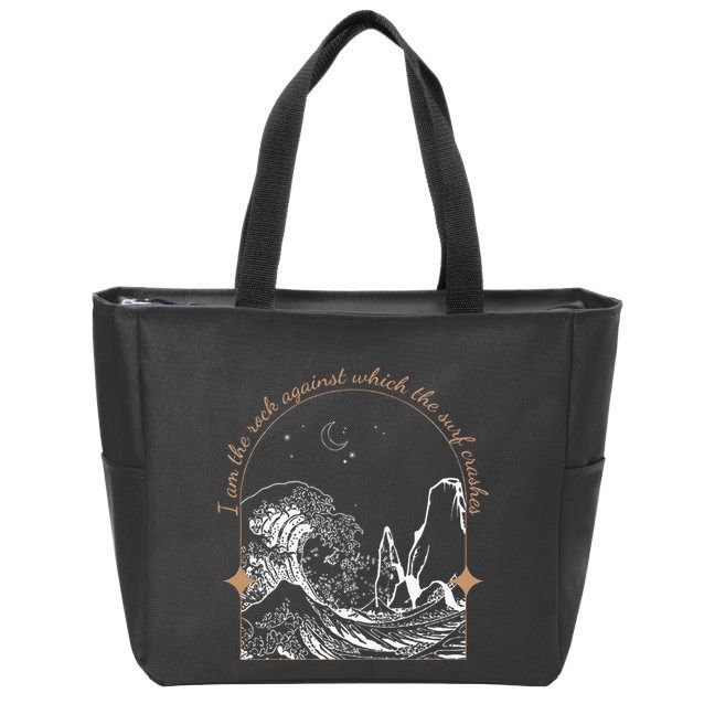 Against Which The Surf Crashes Zip Tote Bag