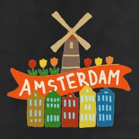 Amsterdam Windmill Tulips Houses Holland Netherlands 11oz C Handle Ceramic Mug