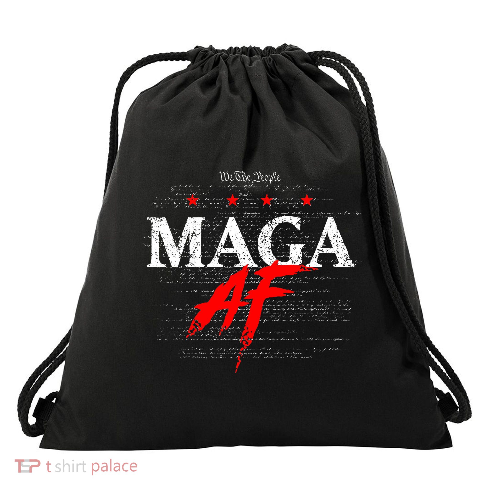 Af We The People Maga Vintage Drawstring Bag