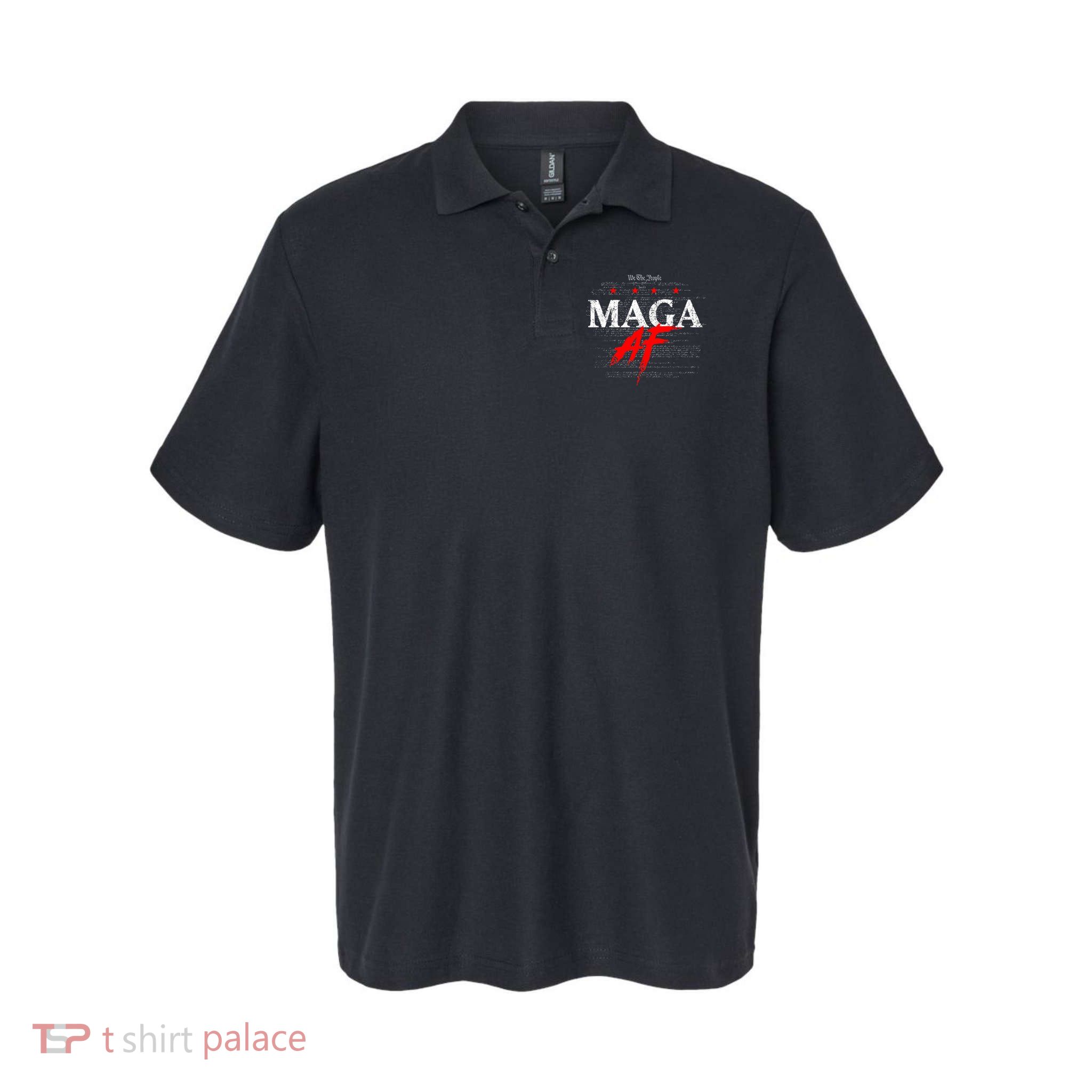 Af We The People Maga Vintage Polo