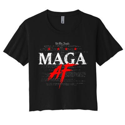 Af We The People Maga Vintage Crop Top