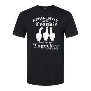 Apparently We’Re Trouble When We Are Together Who Knew Funny Llama Softstyle CVC T-Shirt