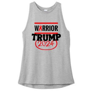 Awesome Warrior Trump 2024 Gift Ladies PosiCharge Tri-Blend Wicking Tank