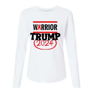 Awesome Warrior Trump 2024 Gift Womens Cotton Relaxed Long Sleeve T-Shirt