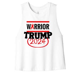 Awesome Warrior Trump 2024 Gift Women's Racerback Cropped Tank