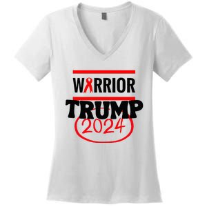 Awesome Warrior Trump 2024 Gift Women's V-Neck T-Shirt