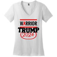 Awesome Warrior Trump 2024 Gift Women's V-Neck T-Shirt