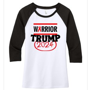 Awesome Warrior Trump 2024 Gift Women's Tri-Blend 3/4-Sleeve Raglan Shirt