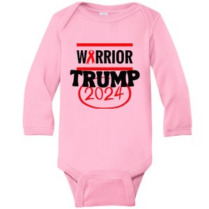 Awesome Warrior Trump 2024 Gift Baby Long Sleeve Bodysuit