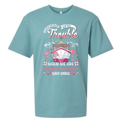 Apparently Were Trouble When We Are Cruising Together Sueded Cloud Jersey T-Shirt