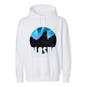 Alaska Wolf The Last Frontier Nature Souvenir Gift Cute Gift Garment-Dyed Fleece Hoodie